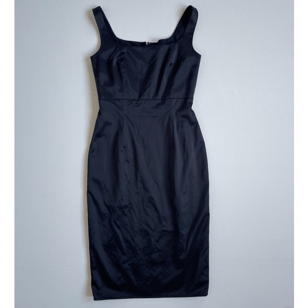 Vtg Y2K I.N.C. Black Sleeveless Sheath Dress / Sz 4 / Bodycon Goth Going Out